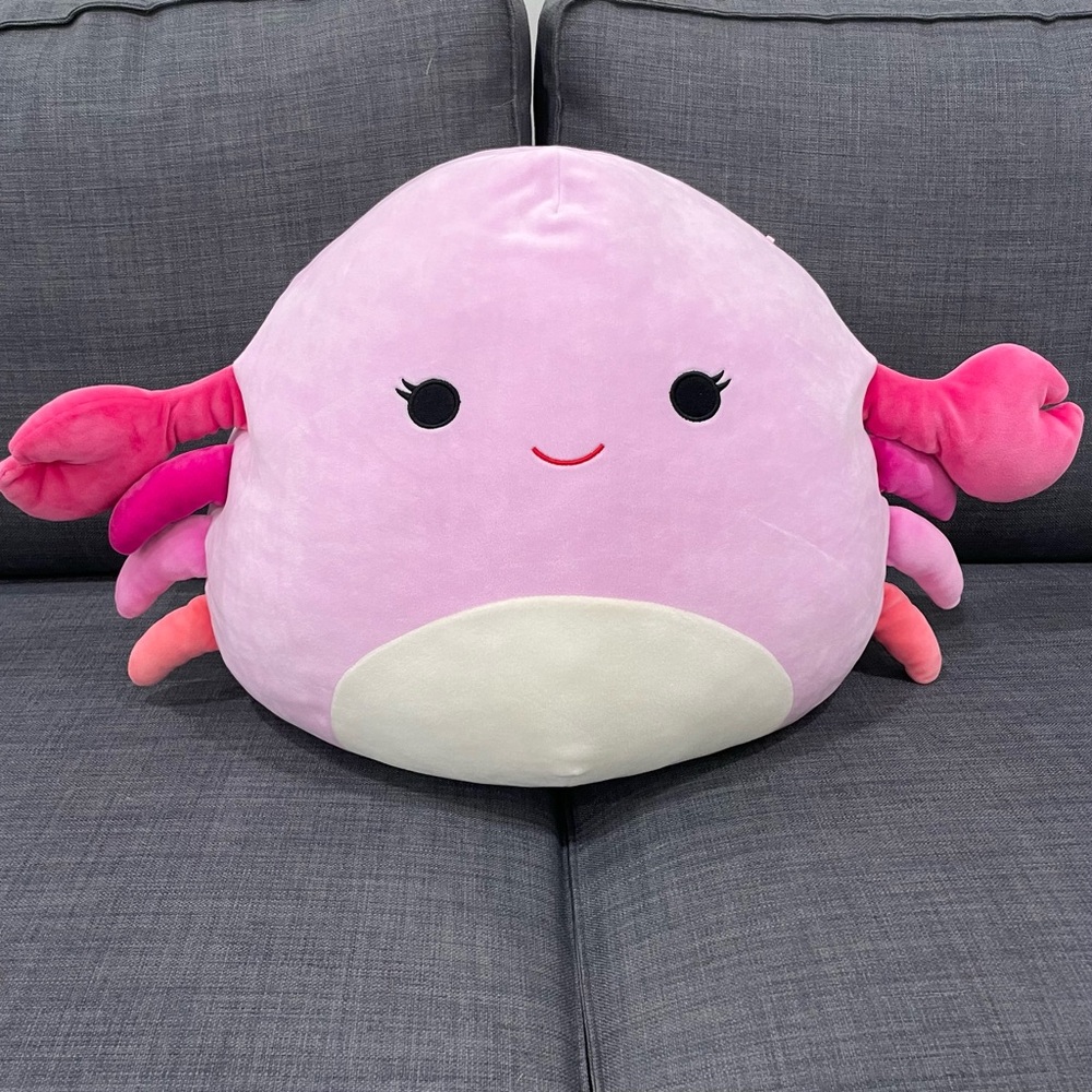 SQUISHMALLOWS Cailey The Pink Crab Large 16-inches Size.